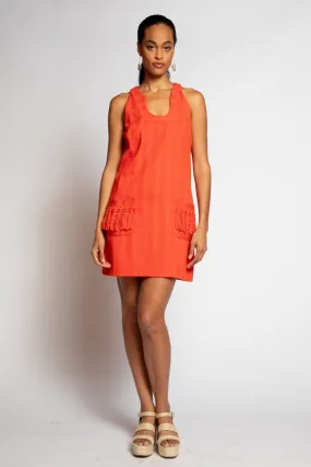 Nina Dress - Tangerine Elegant Mom