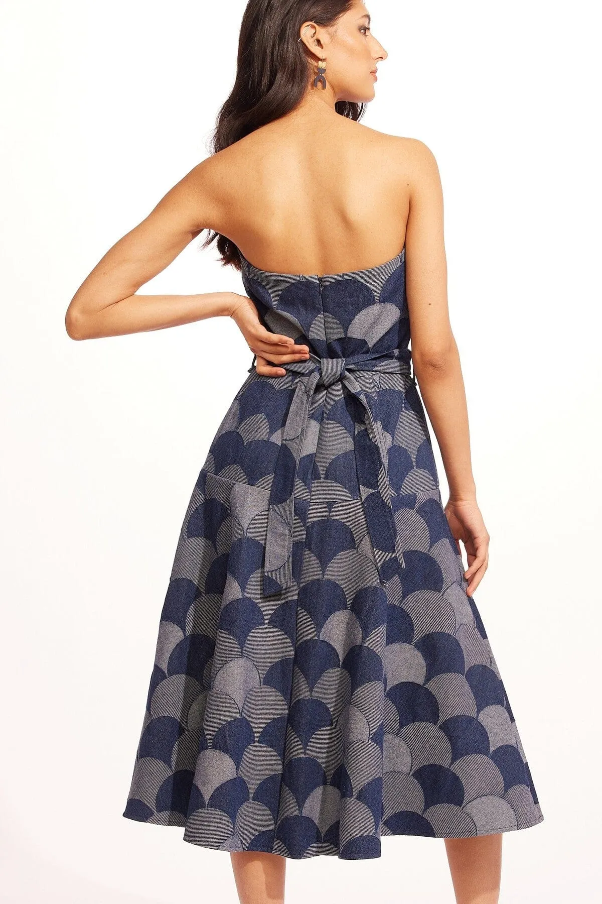 Elegant Style Mandoline Dress - Atomic Denim