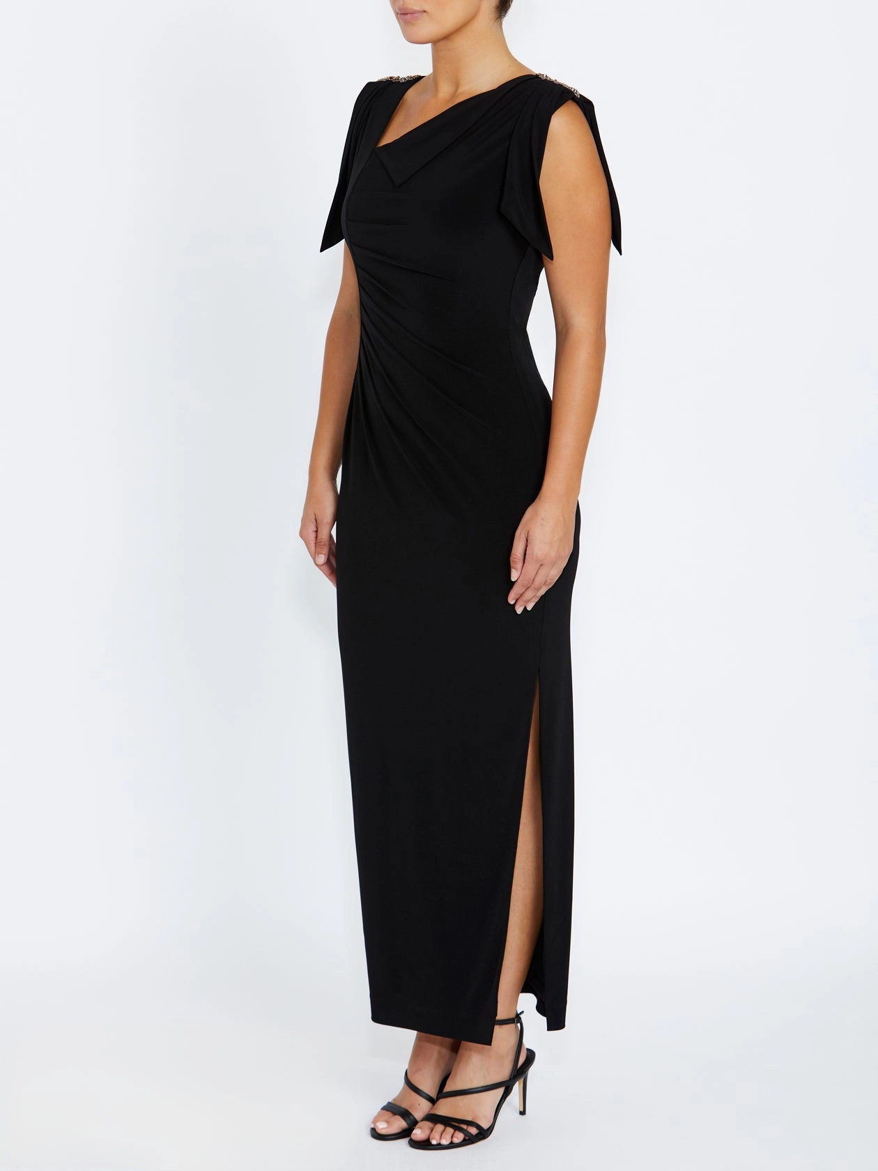 Elegant Attire Hebe Black Jersey Gown