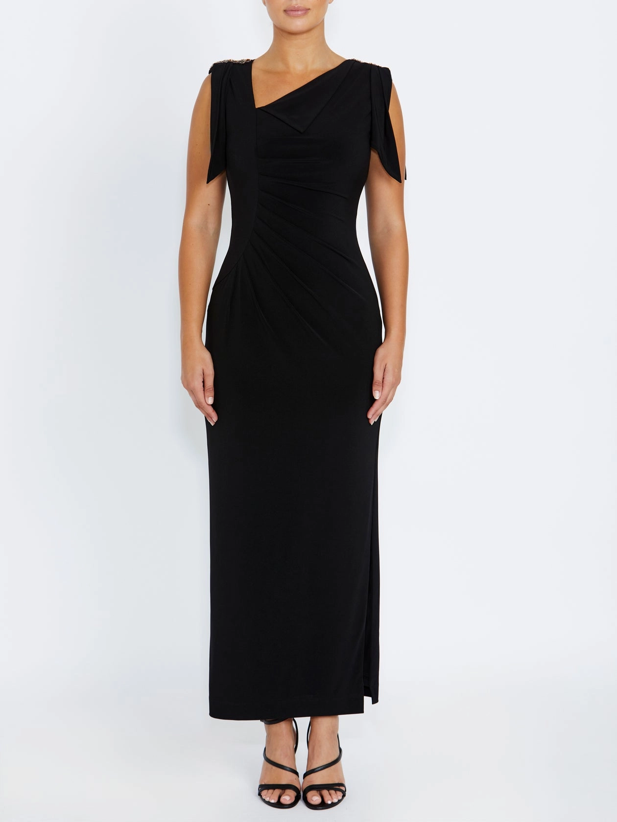 Elegant Attire Hebe Black Jersey Gown