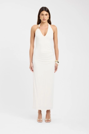 Polly Maxi Dress Gathered-Detail