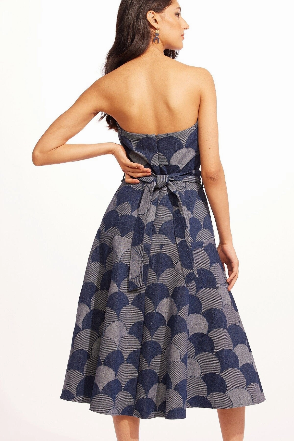 Elegant Style Mandoline Dress - Atomic Denim