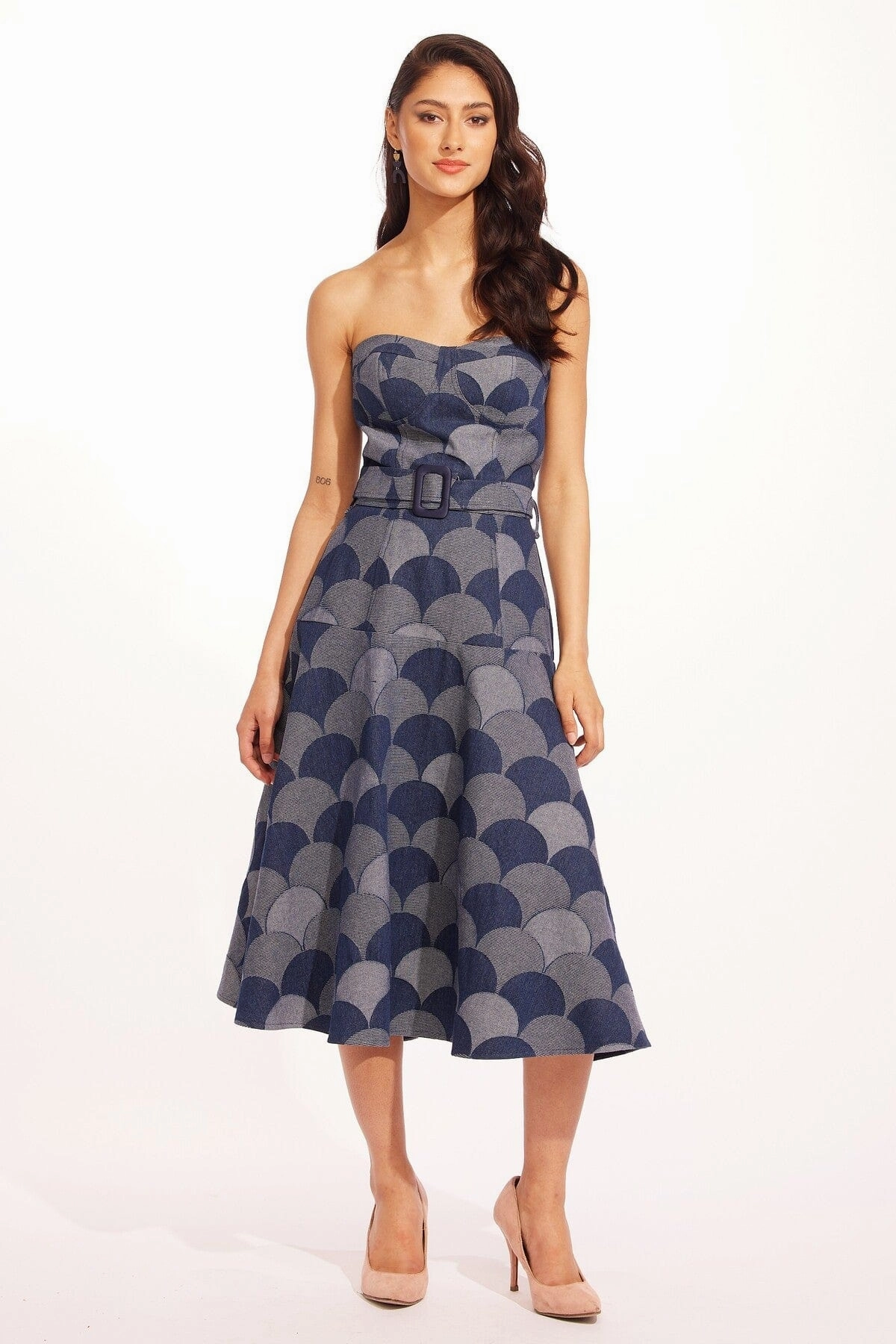 Elegant Style Mandoline Dress - Atomic Denim