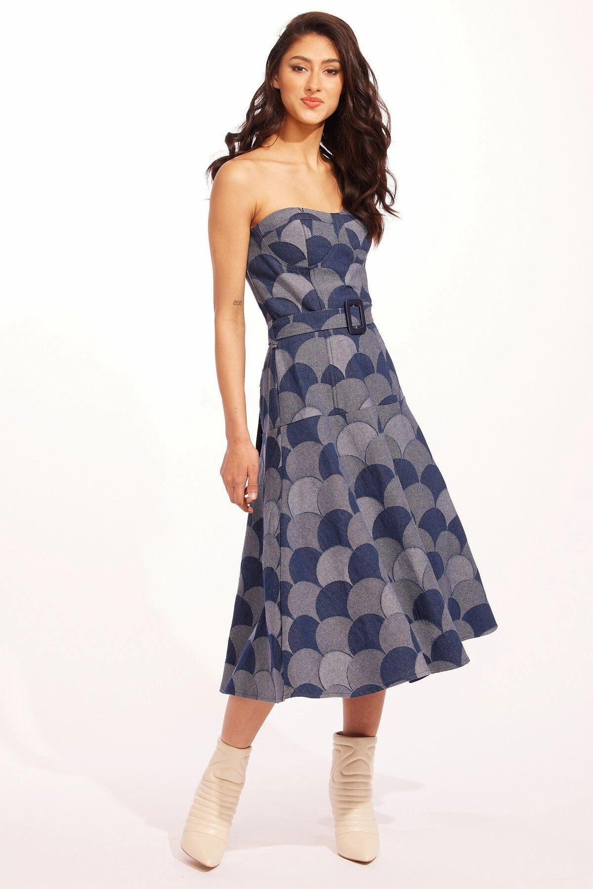 Elegant Style Mandoline Dress - Atomic Denim