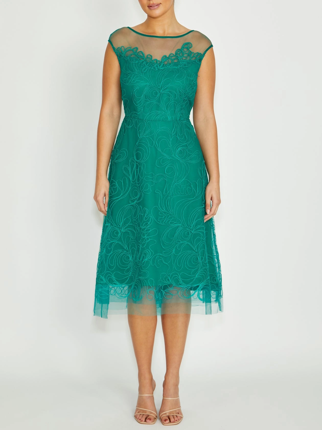 Fresh Palette Fresh Appeal Stellar Sea Green A-Line Dress