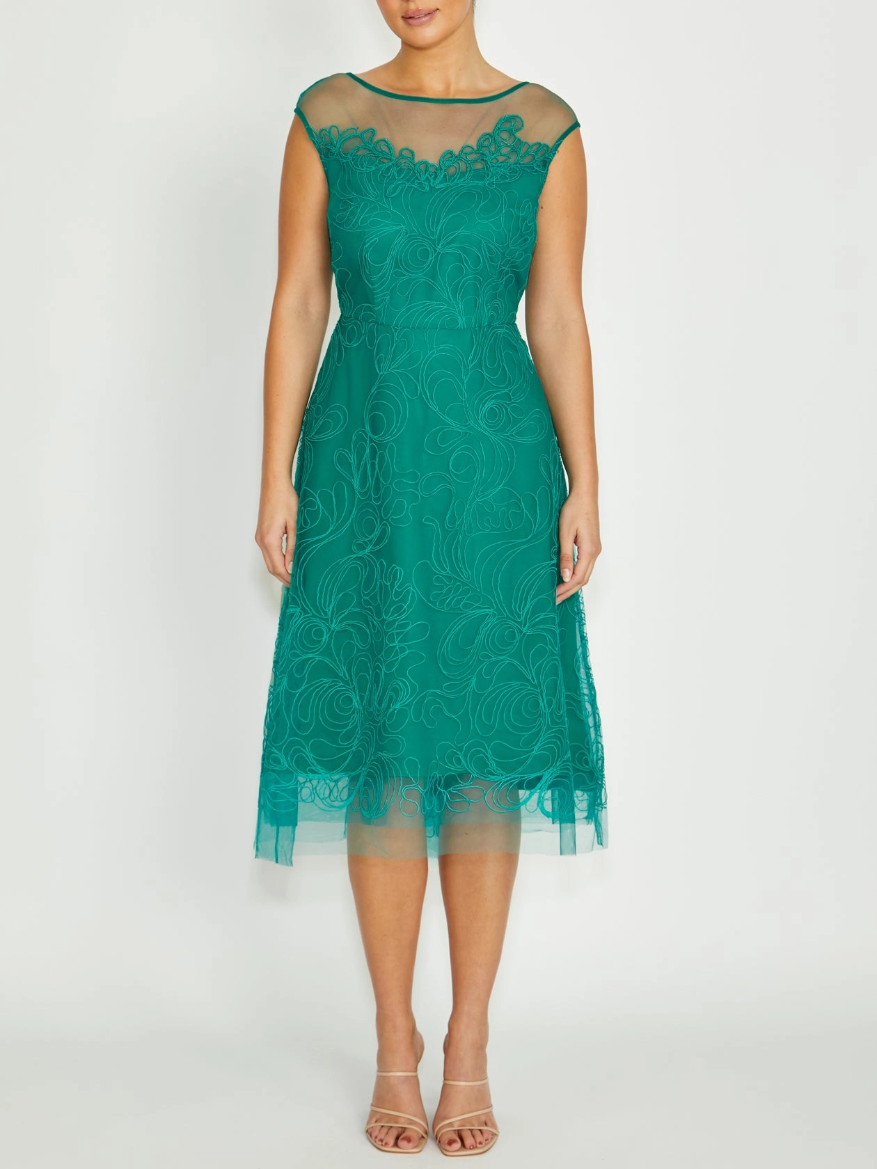 Elegant Simplicity Stellar Sea Green A-Line Dress