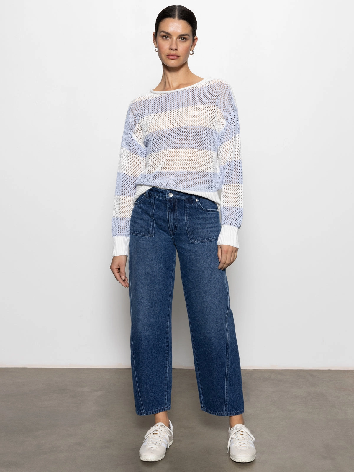 Embroidered District Column Standard Rise Ankle Jean Win-Win