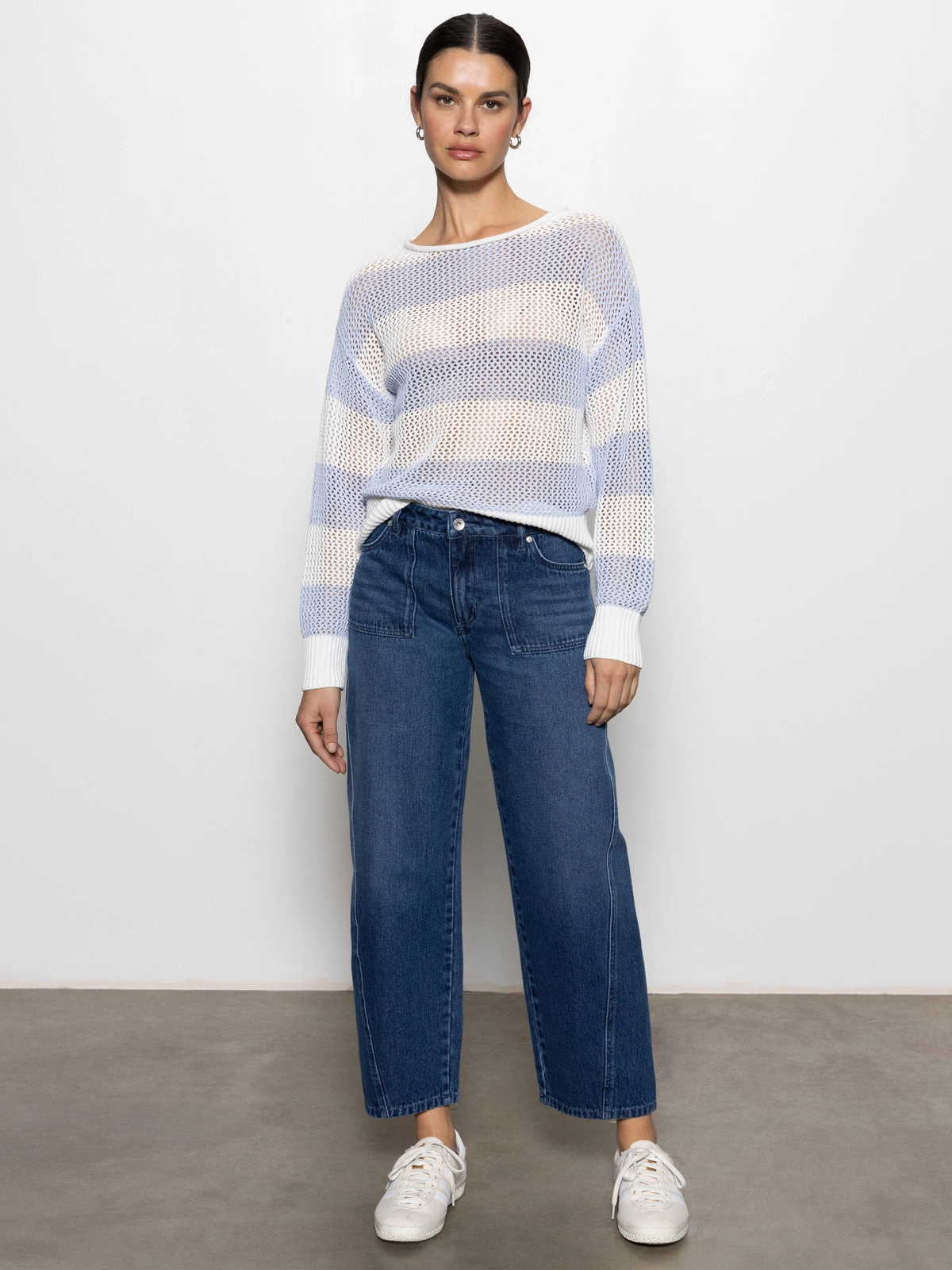 Embroidered District Column Standard Rise Ankle Jean Win-Win