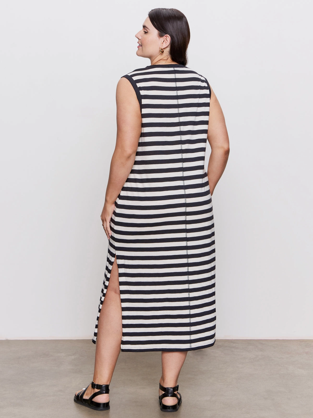 Emerald Green Contrast Trim Maxi Dress Black Macrame Stripe Extended Sizing