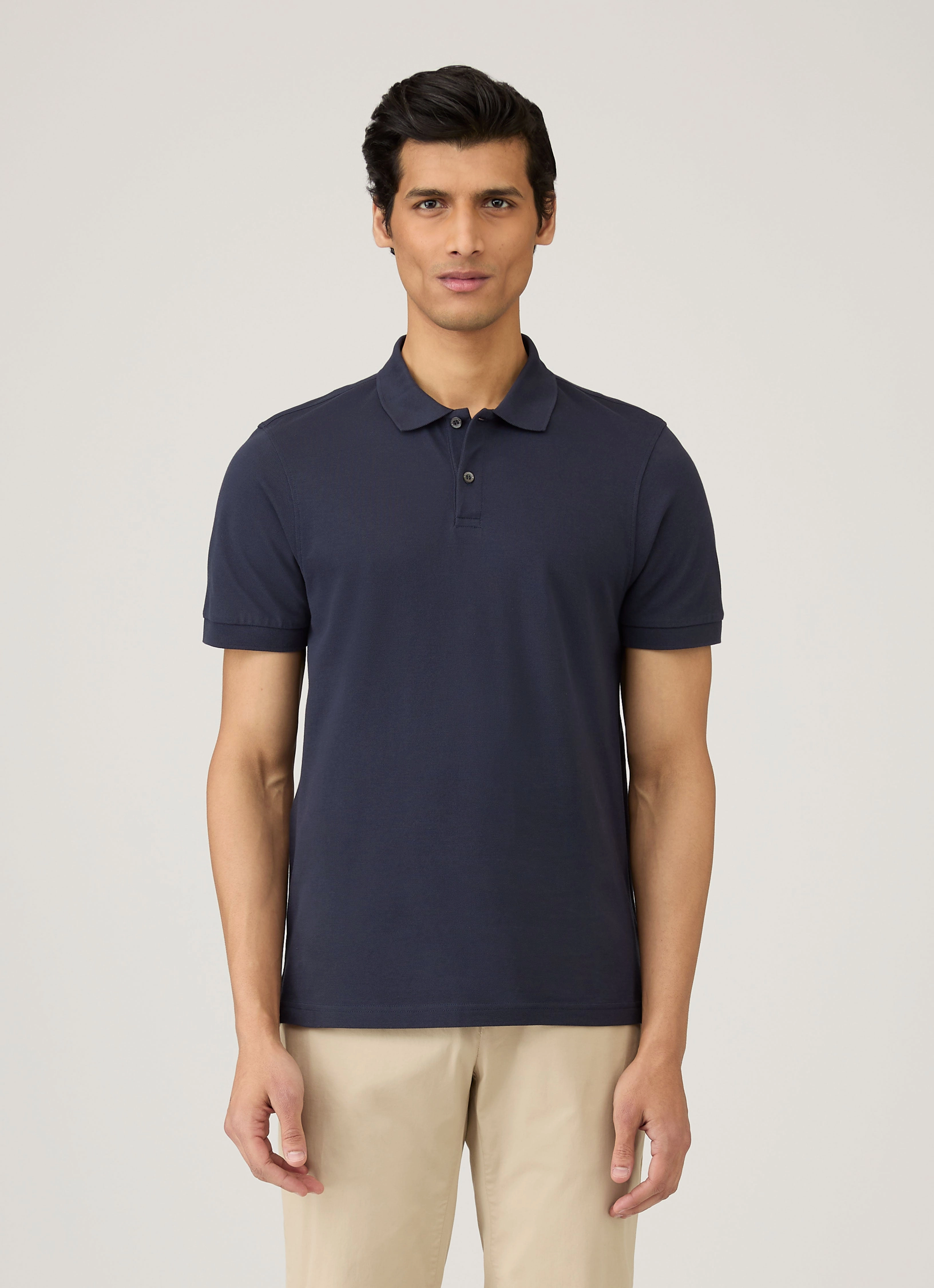Essential Clothing Holiday Men's Piqu?? Polo Shirt in Navy