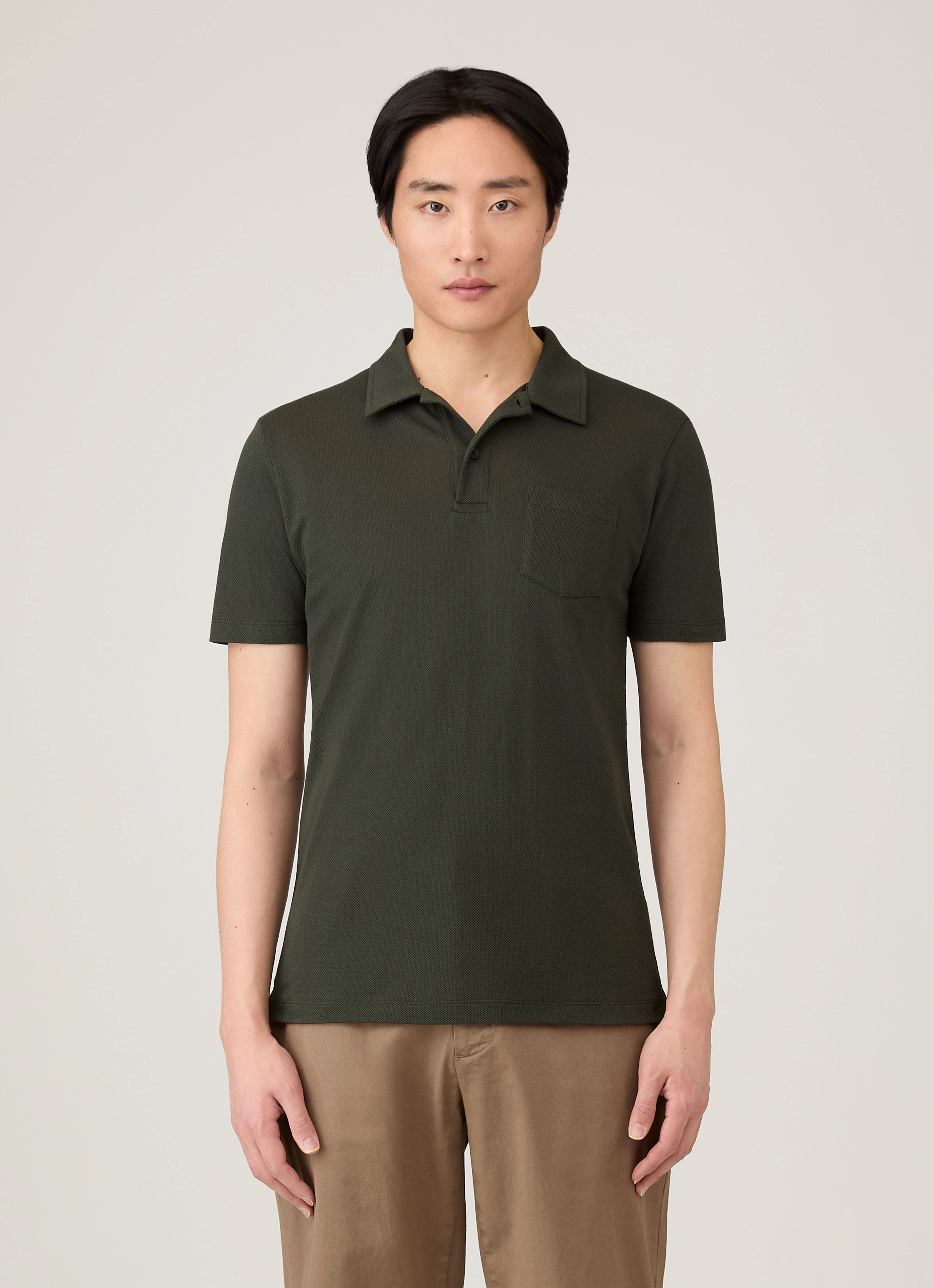 Essential Look Men's Riviera Polo Shirt in Dark Green