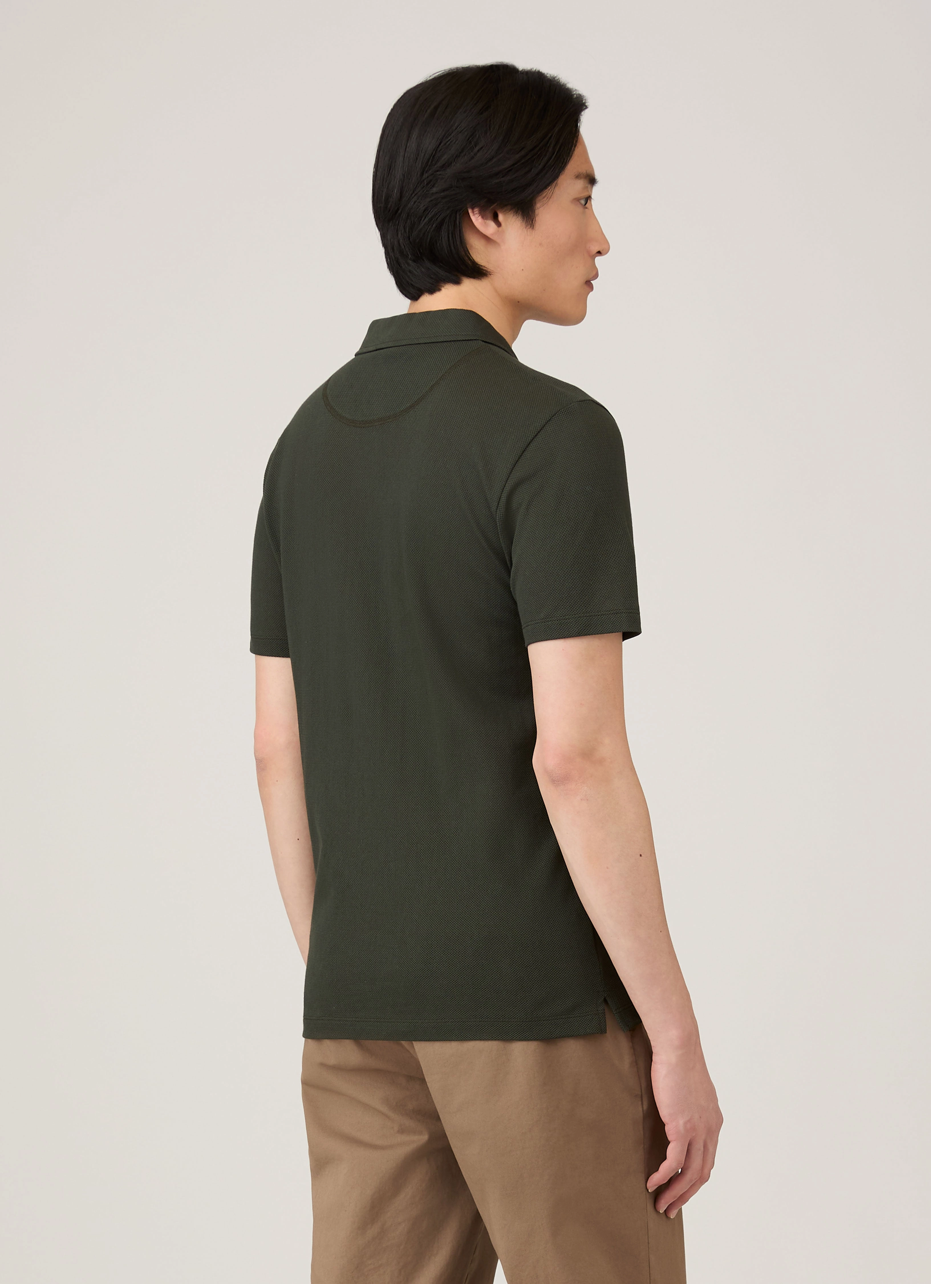 Essential Look Men's Riviera Polo Shirt in Dark Green