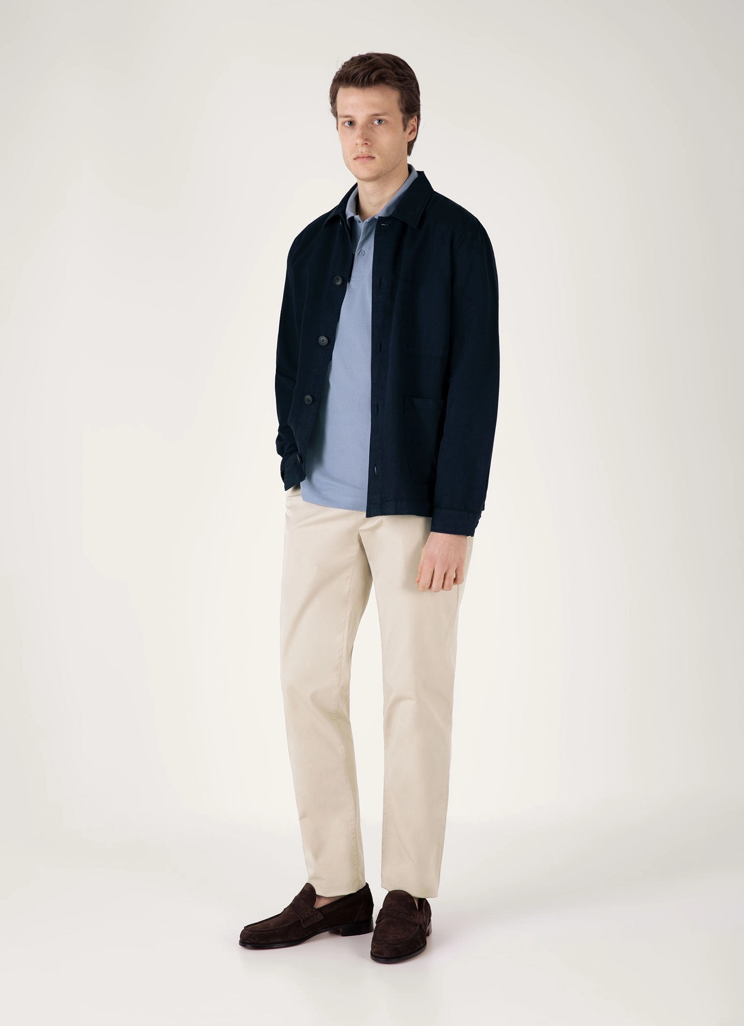 Essential Style Men's Riviera Polo Shirt in Vintage Blue