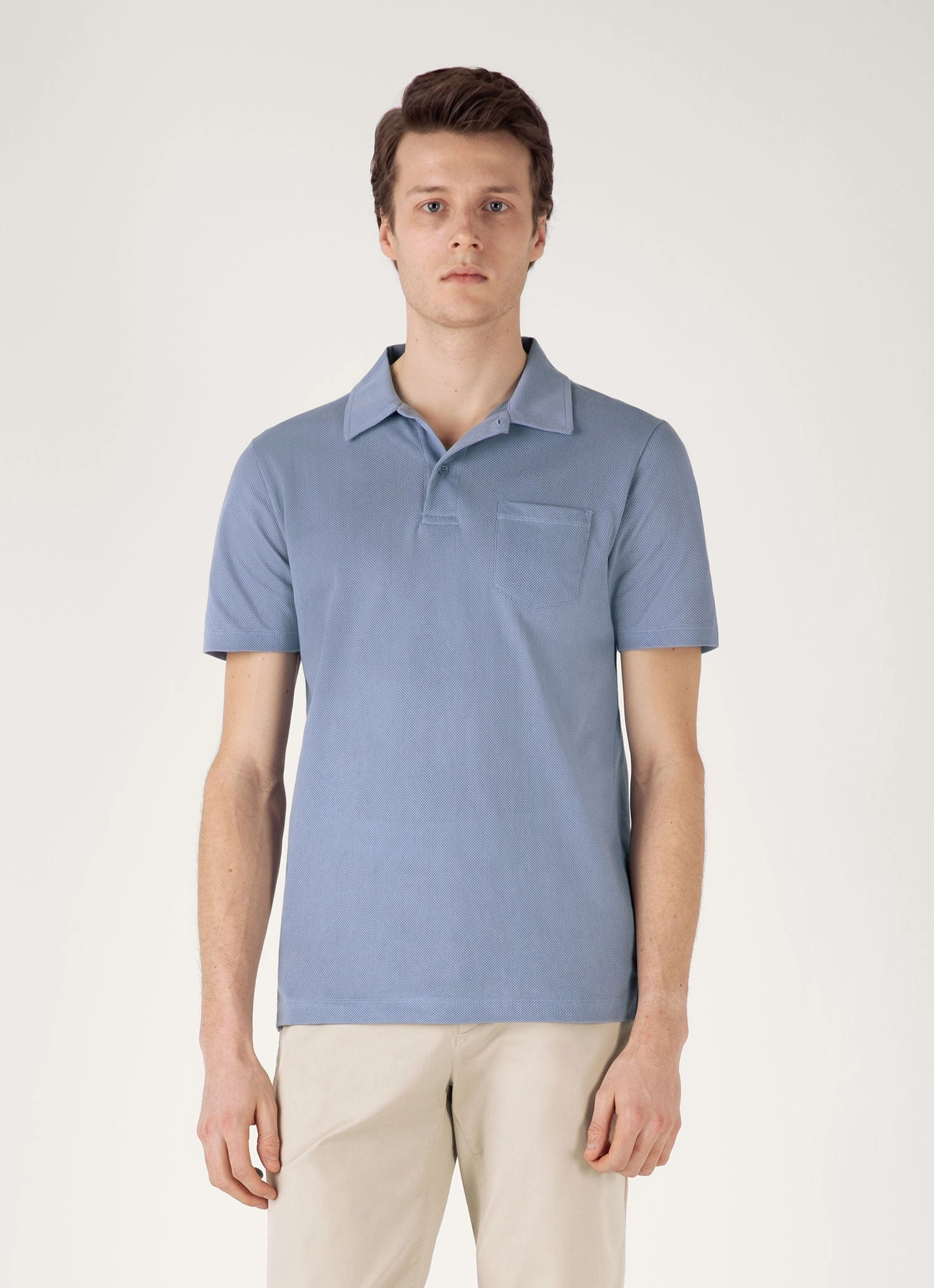 Essential Style Men's Riviera Polo Shirt in Vintage Blue