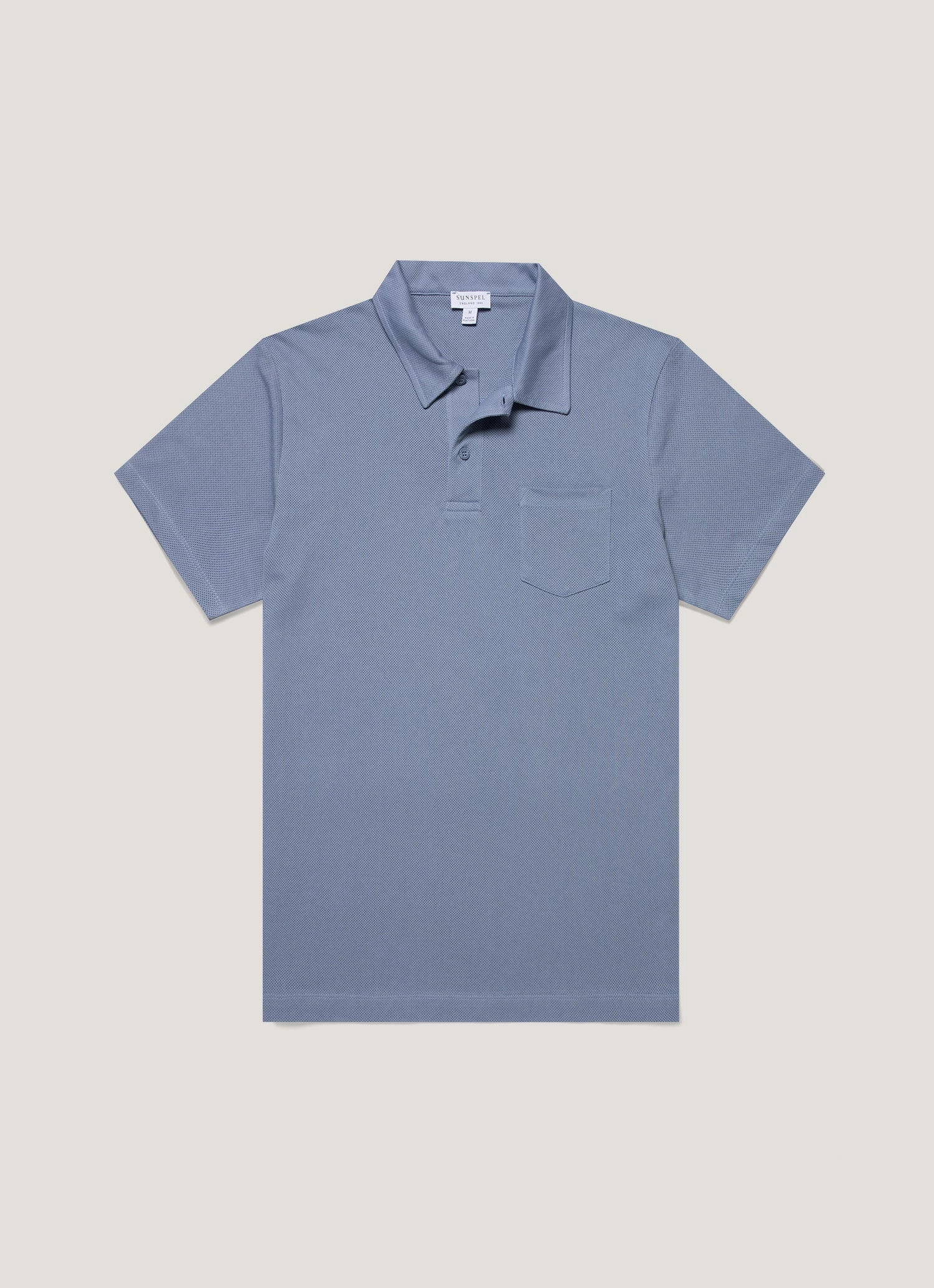 Men's Riviera Polo Shirt in Vintage Blue Cold Season Layer