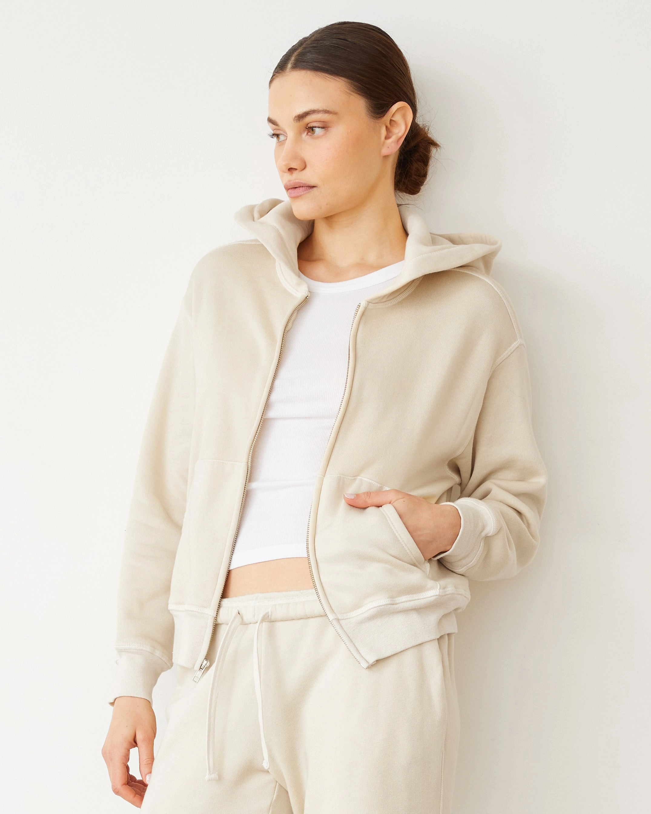 Essential Trend Teddy Fleece Relaxed Zip Up Hoody