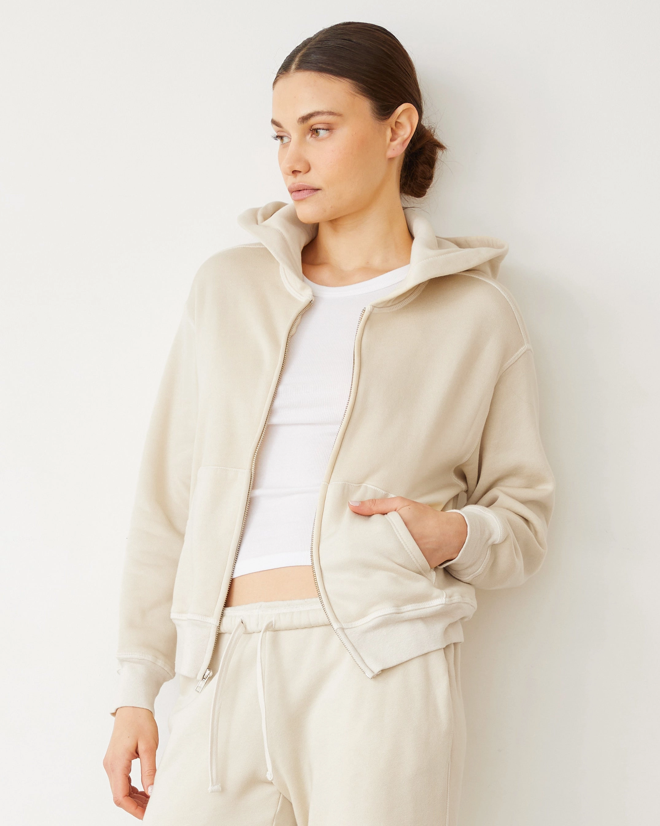 Essential Trend Teddy Fleece Relaxed Zip Up Hoody