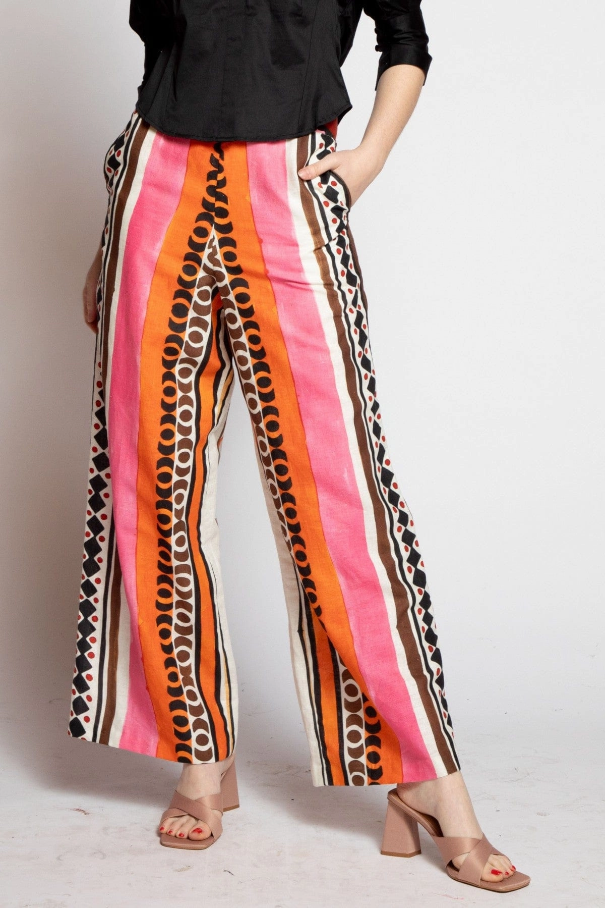 Euro-chic Cypress Pant - Tulum Stripe