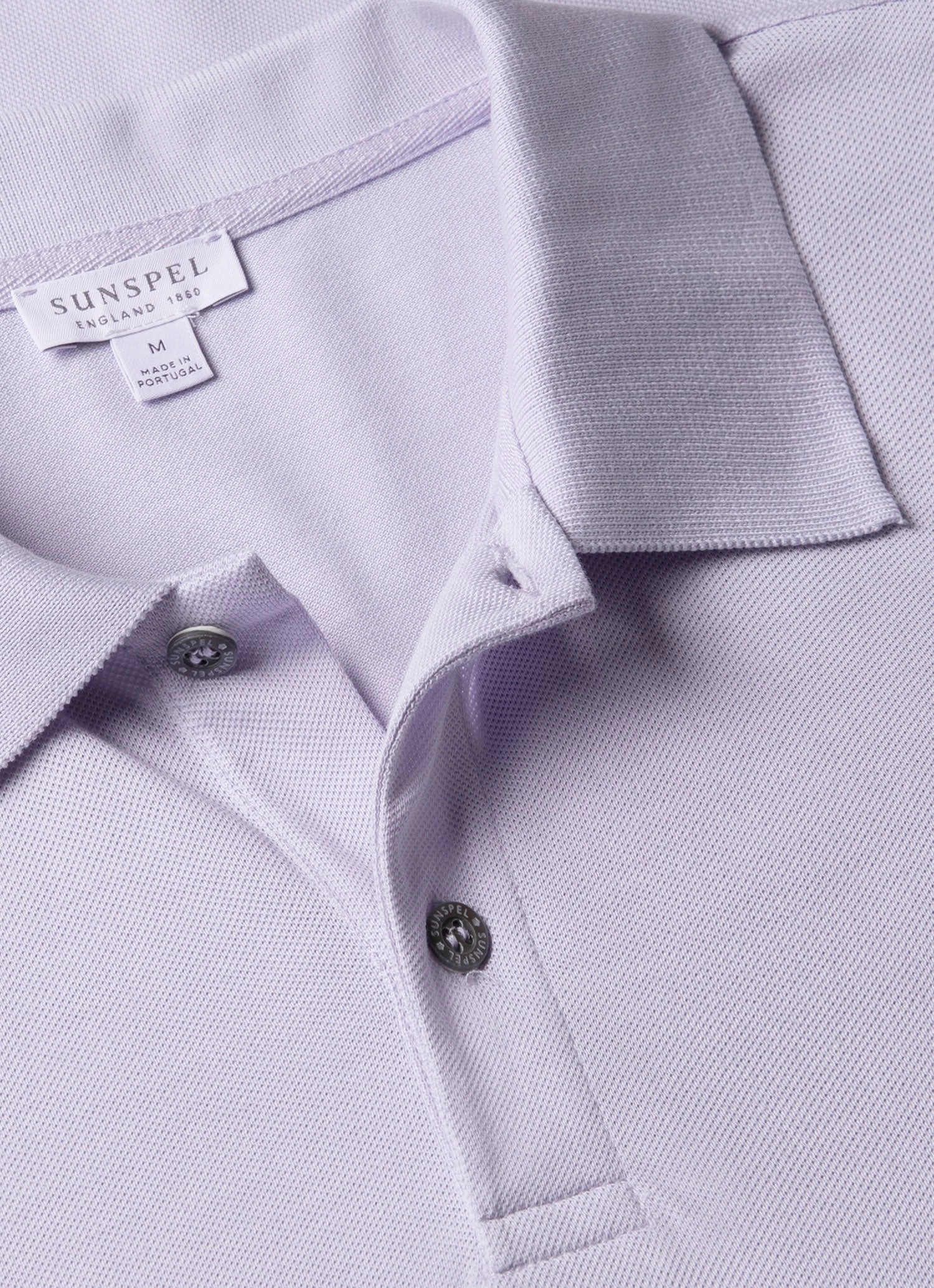 Everyday Essential Men's Piqu?? Polo Shirt in Pale Lilac