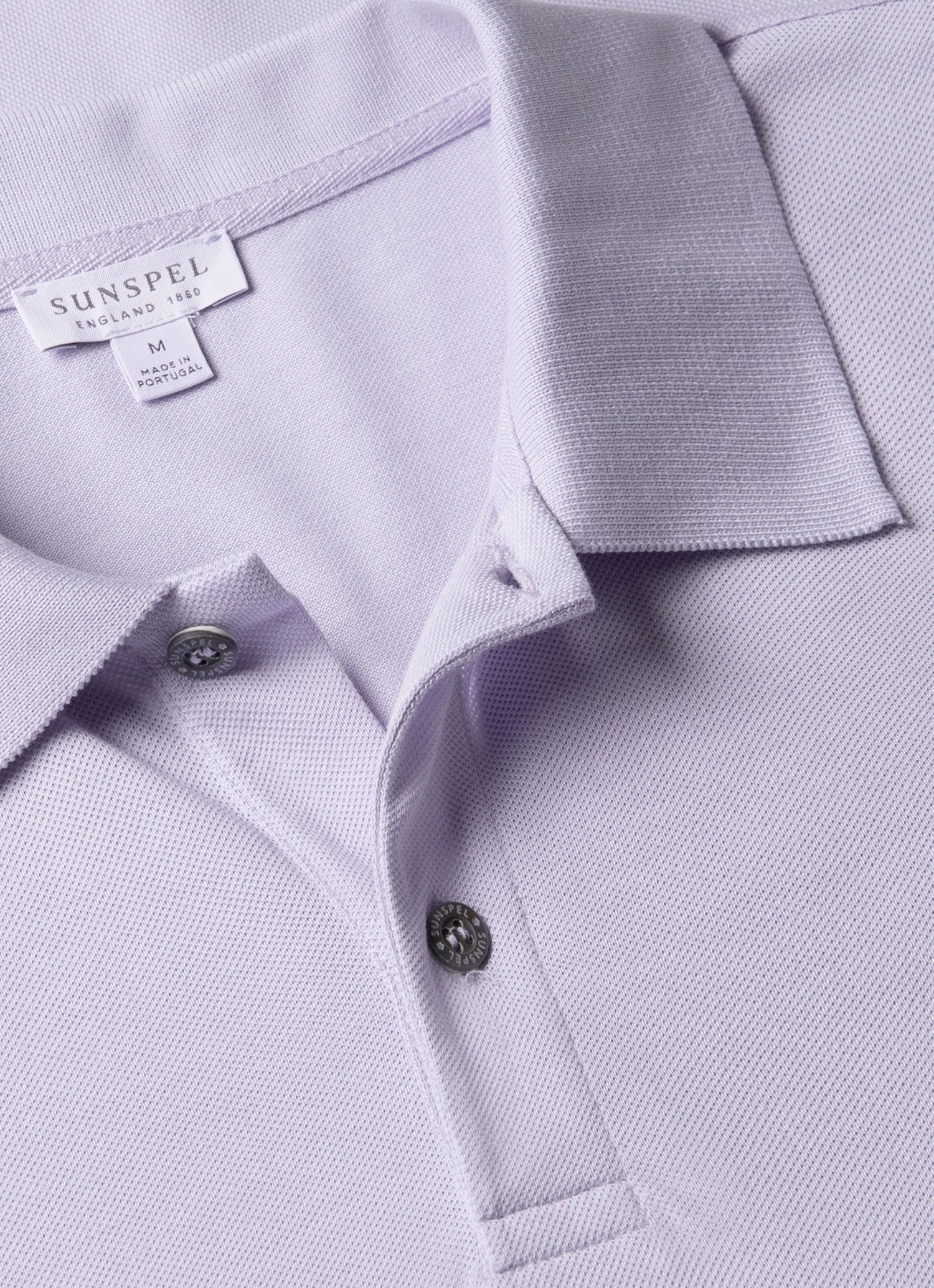 Everyday Essential Men's Piqu?? Polo Shirt in Pale Lilac