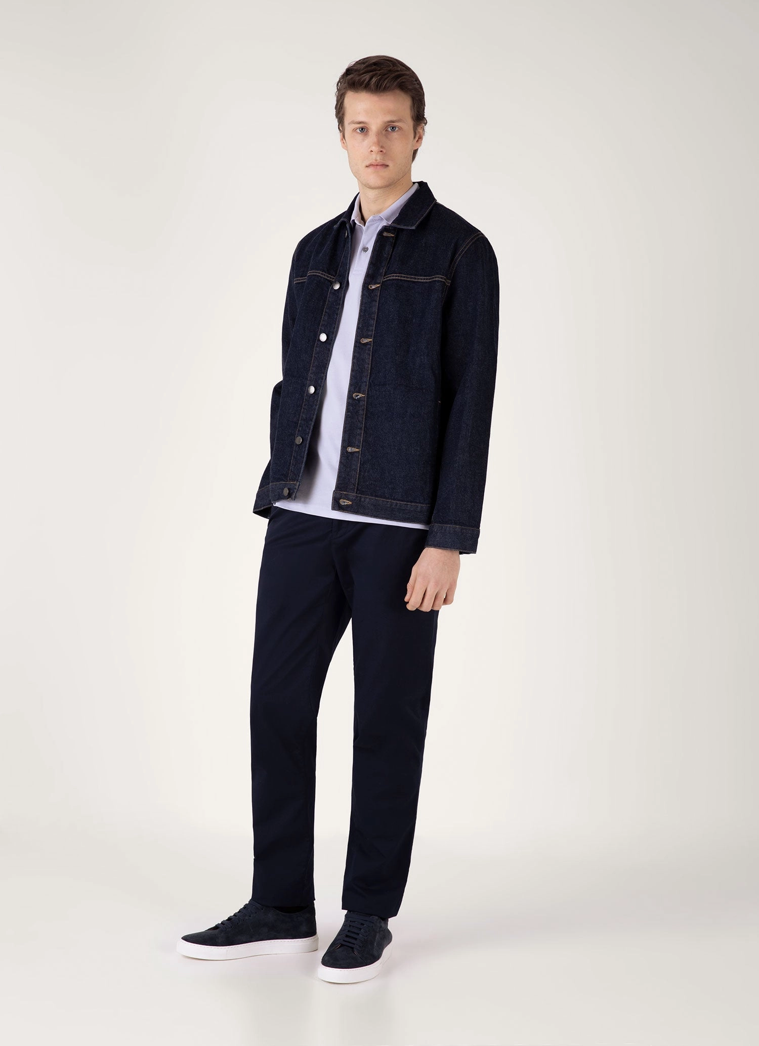 Everyday Essential Men's Piqu?? Polo Shirt in Pale Lilac