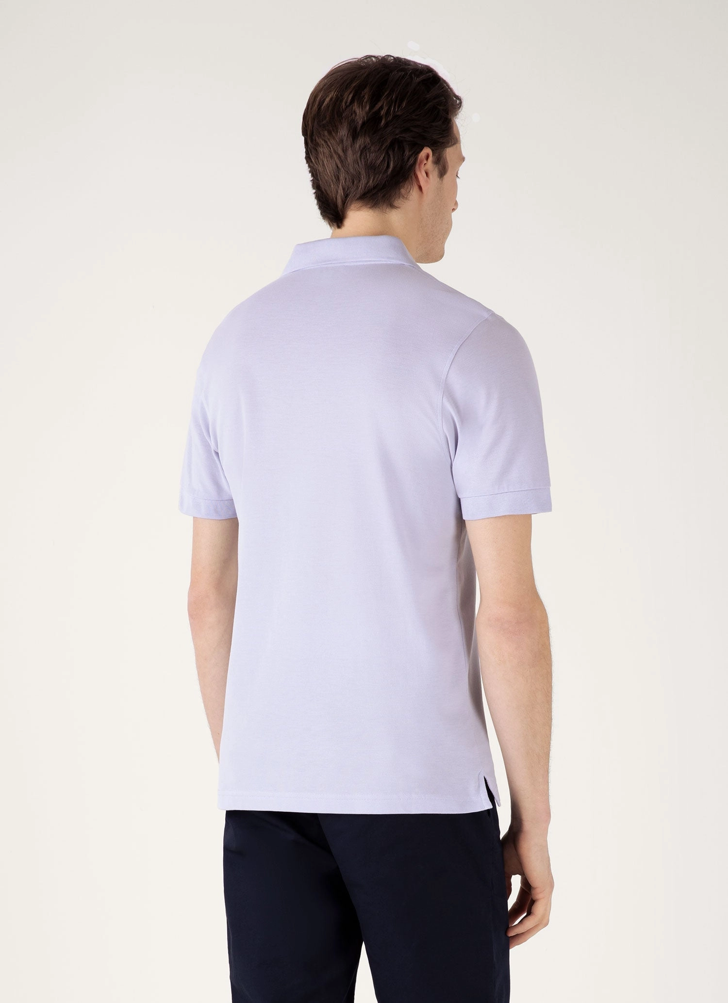 Everyday Essential Men's Piqu?? Polo Shirt in Pale Lilac