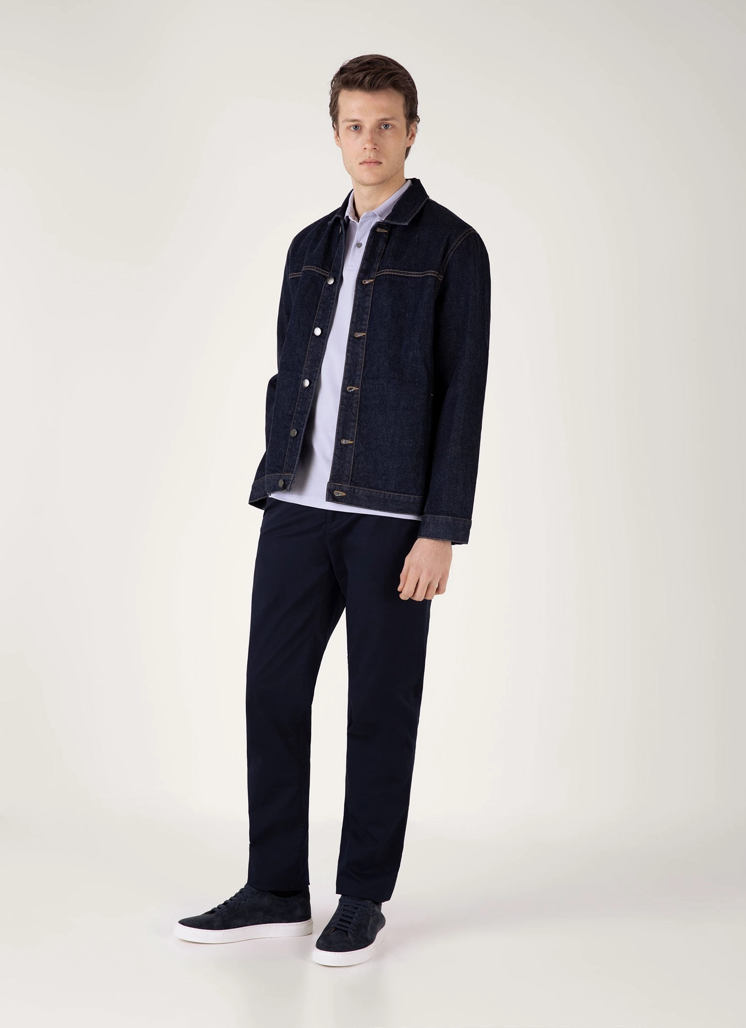 Everyday Essential Men's Piqu?? Polo Shirt in Pale Lilac