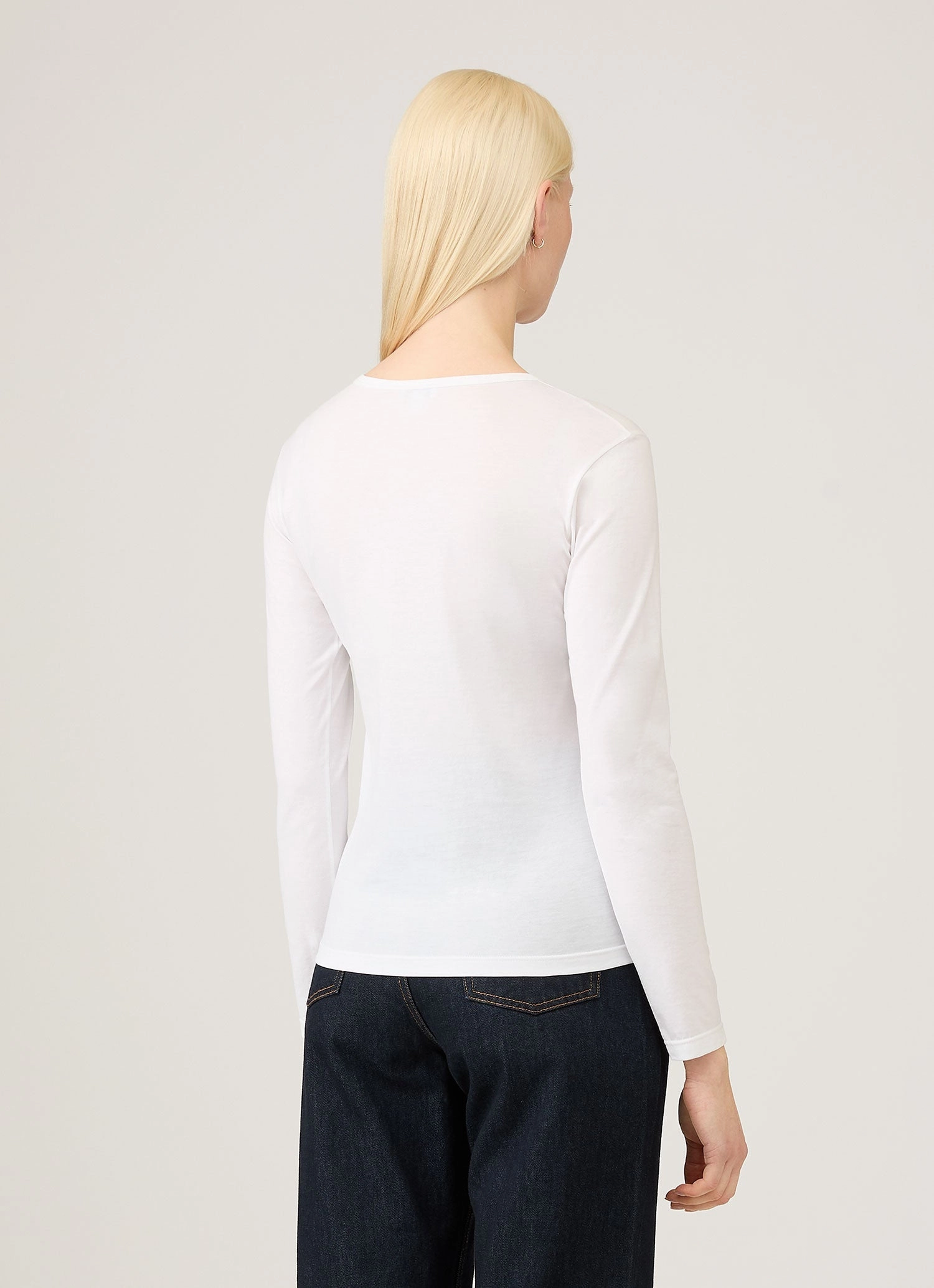 Everyday Wear Women's Long Sleeve Classic T-shirt in White