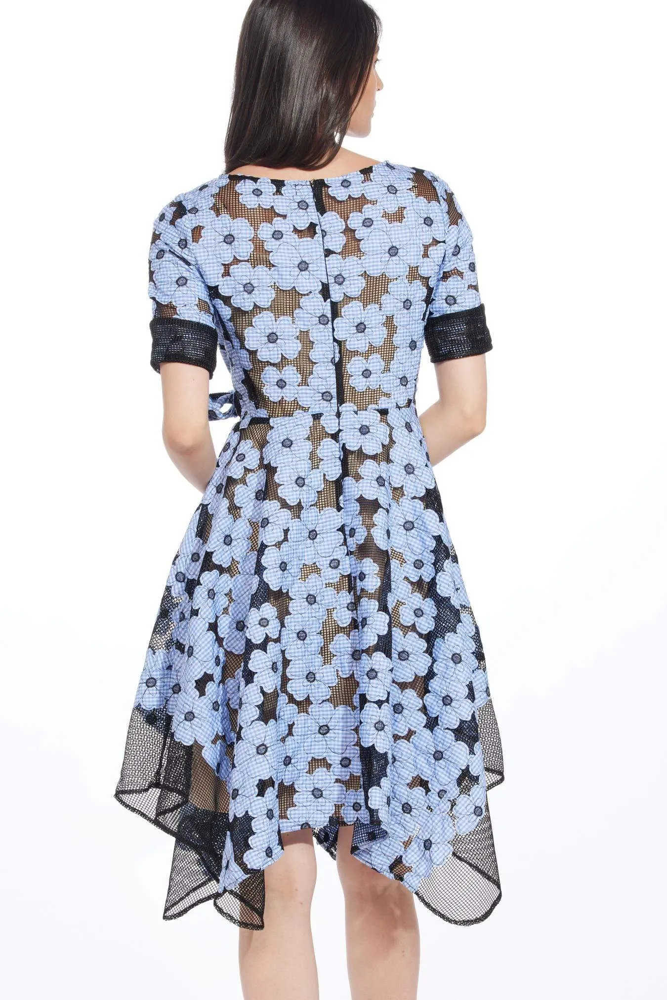 Ezra Dress- Daisy Blue Waist Sash
