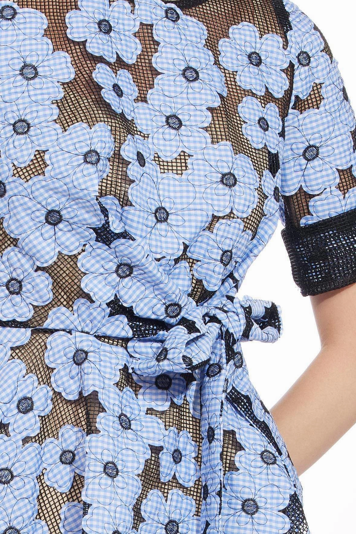 Ezra Dress- Daisy Blue Waist Sash