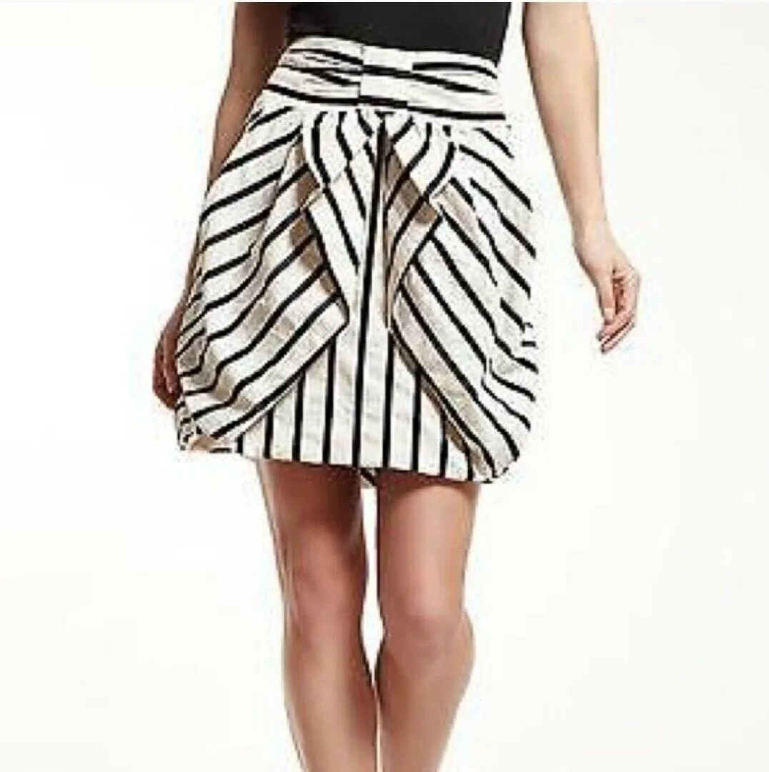 Fair trade Black and White Stripe Skirt