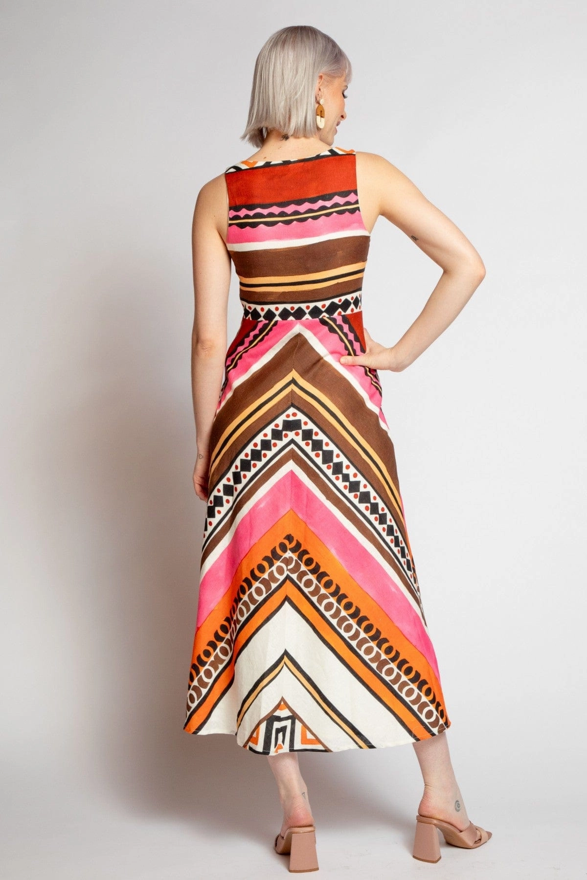 Fall Midi Dorsette Dress - Tulum Stripe