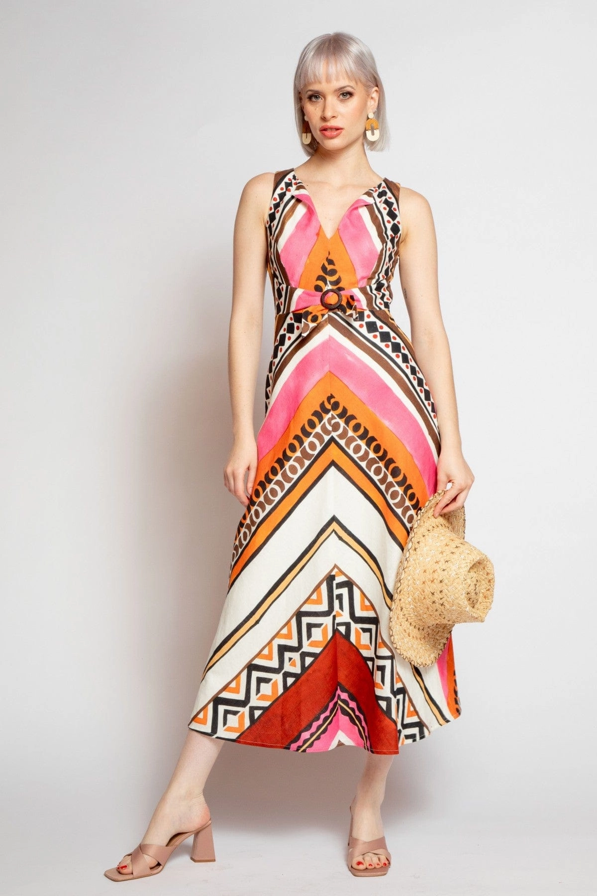 Fall Midi Dorsette Dress - Tulum Stripe