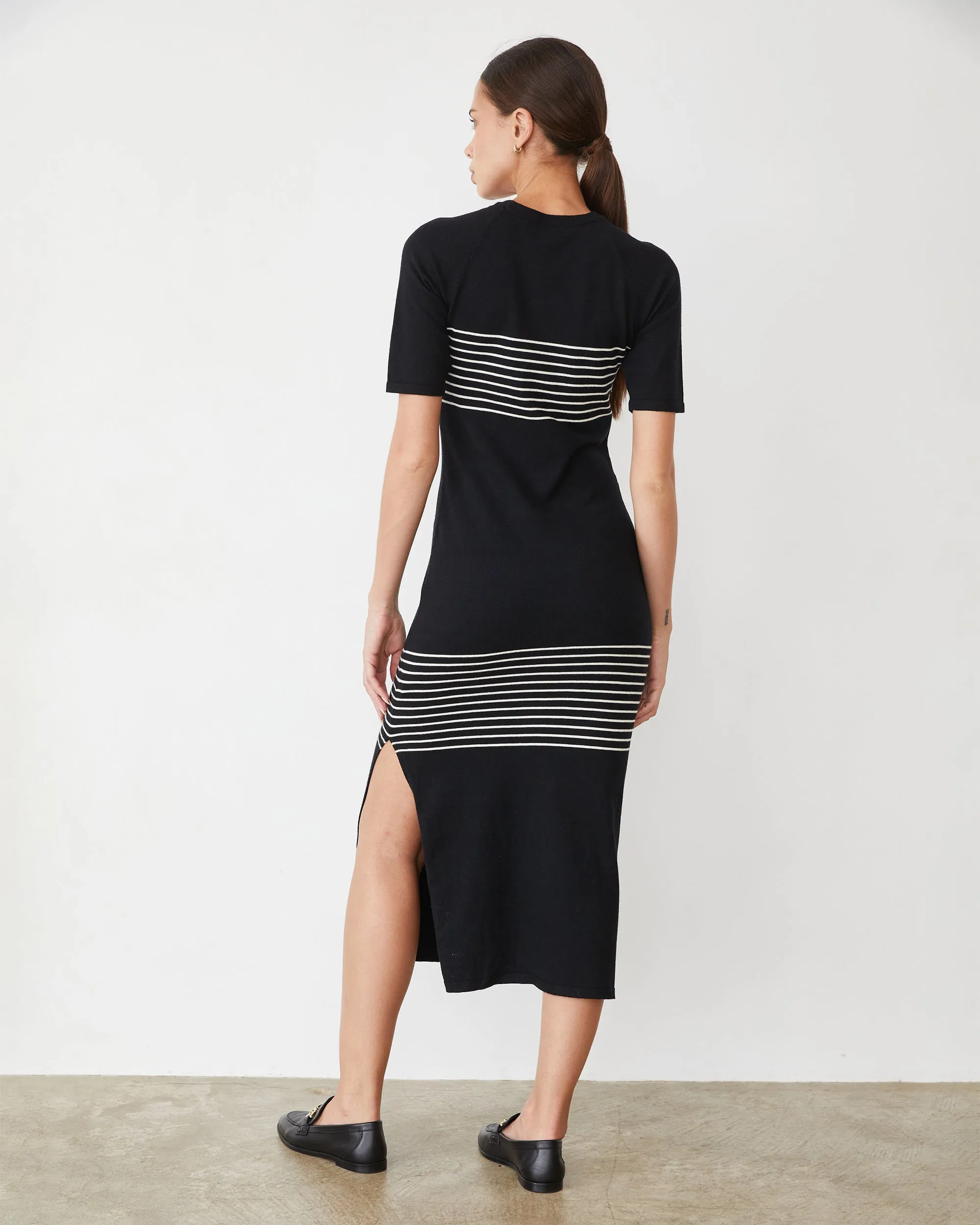 Fashion Edge Light Soft Knit Stripe Dress