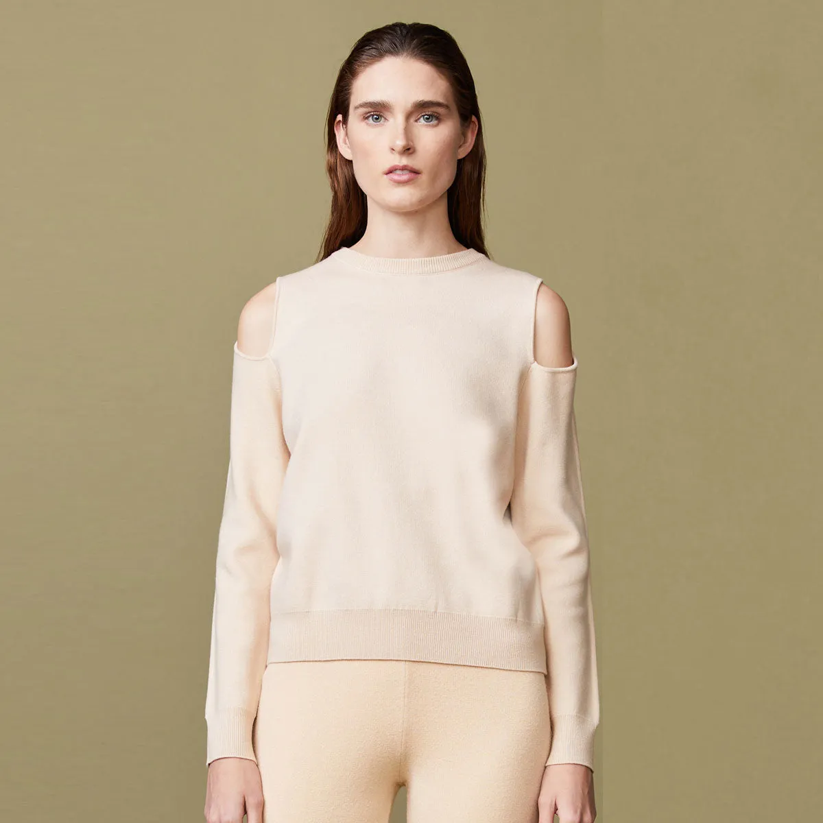 Premium Colleague Elegant Conference Supersoft Sweater Knit Cut Out Sweatshirt