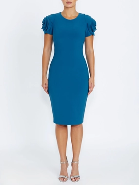 Stylish Wardrobe Thea Blue Crepe Dress