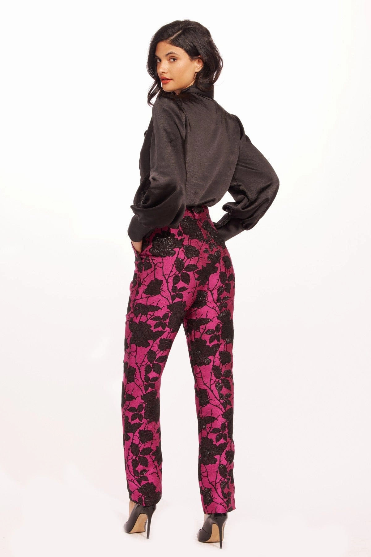 Fashion Stretch Nash Pants-Flamenco Rose