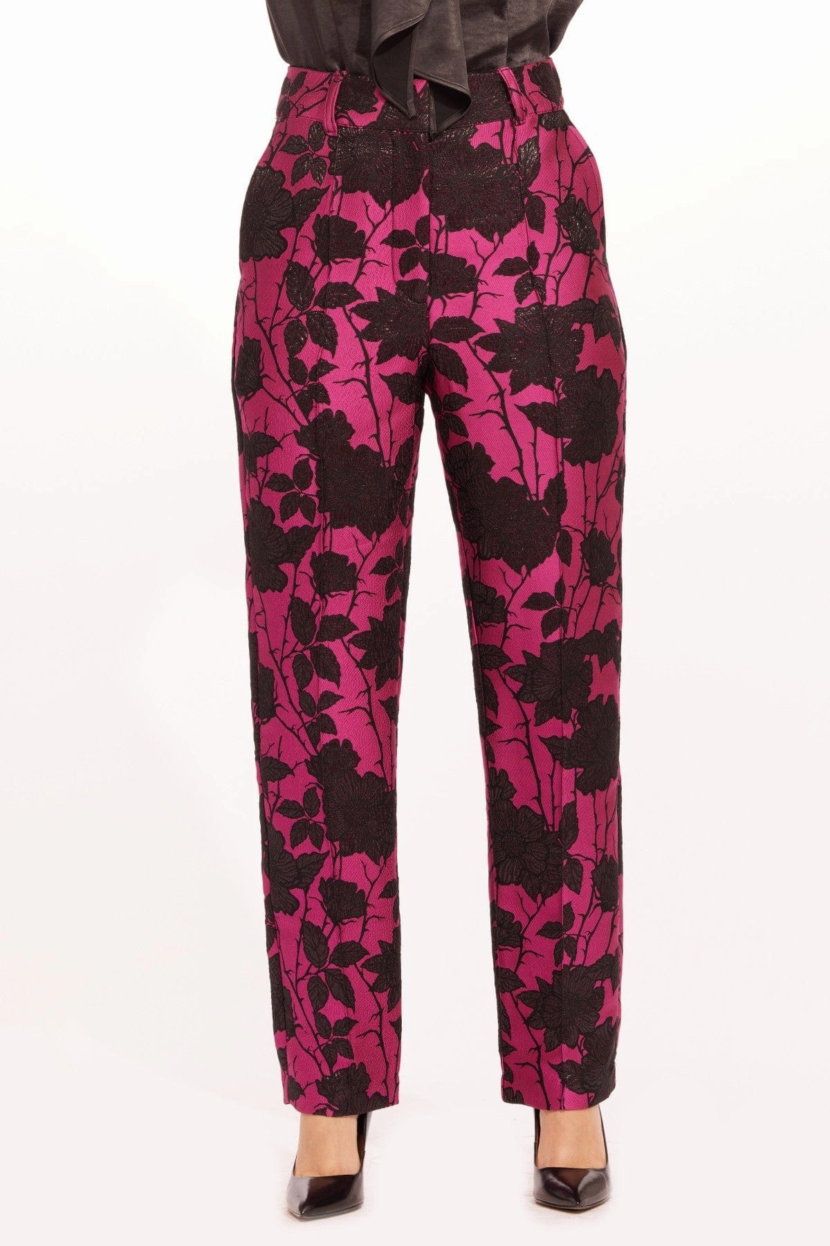 Fashion Stretch Nash Pants-Flamenco Rose
