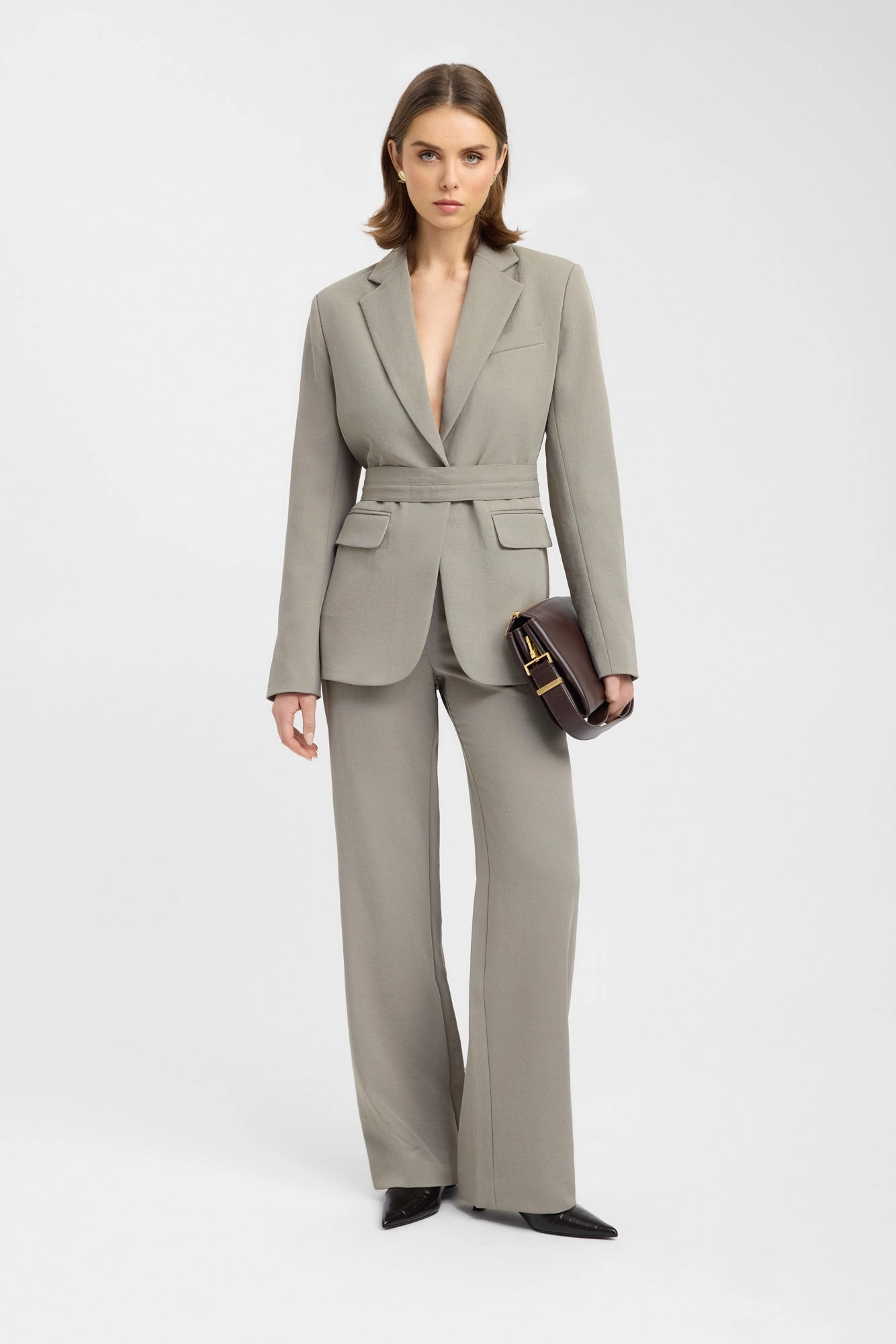 Snap Button Sporty Winter Coat Ariel Button Blazer