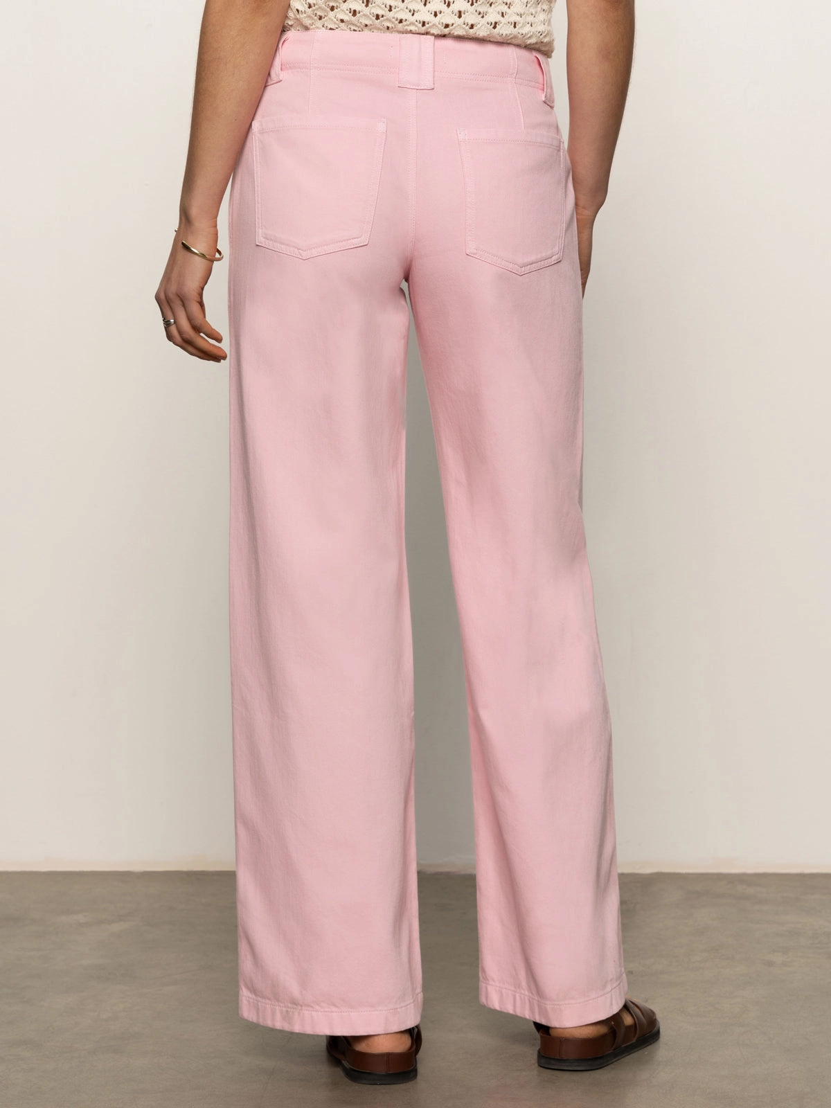 Feminine Fit Arden Wide Leg Jeans Washed Cherry Blossom