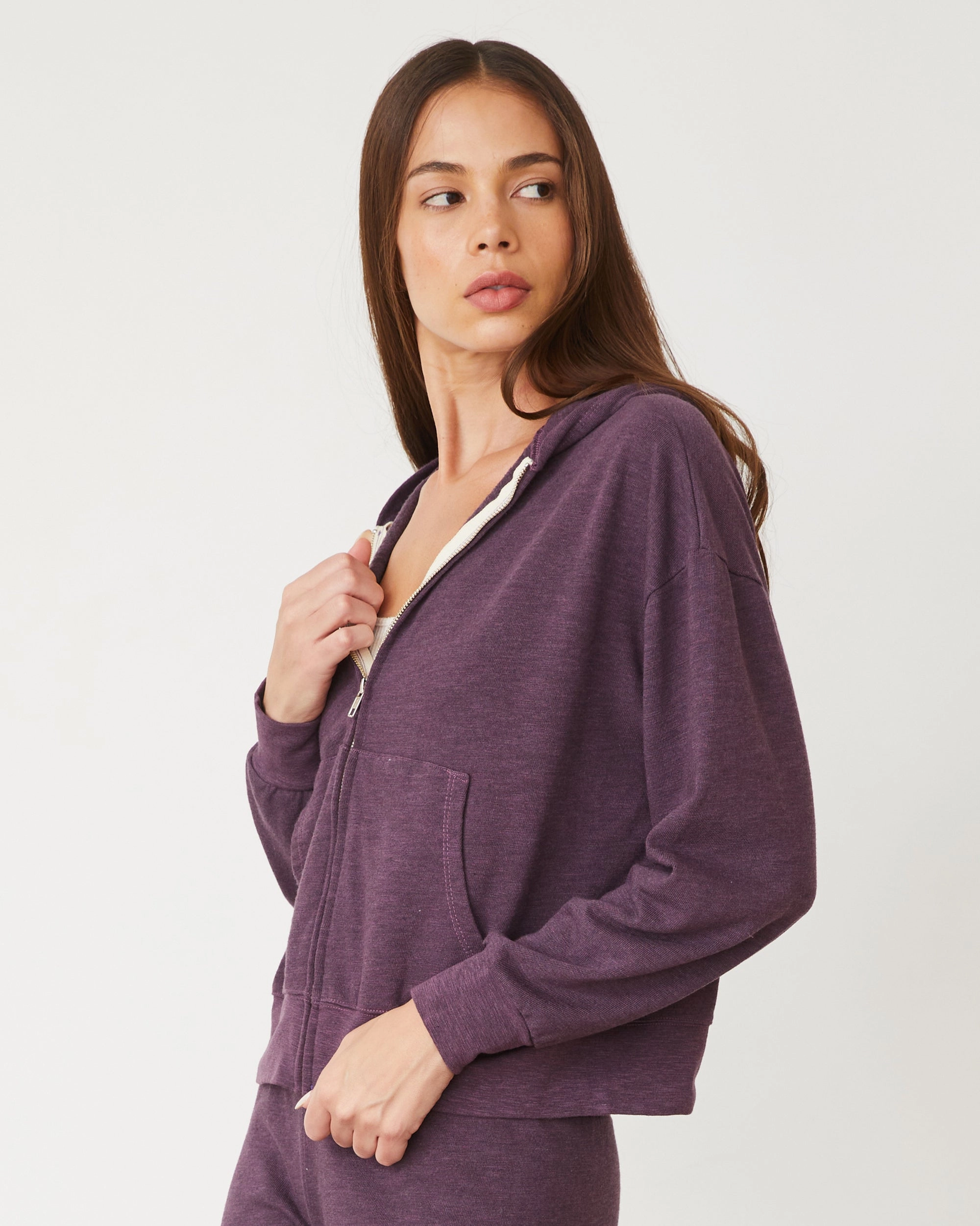 Figure Flattering Original Fleece Zip Up Hoody