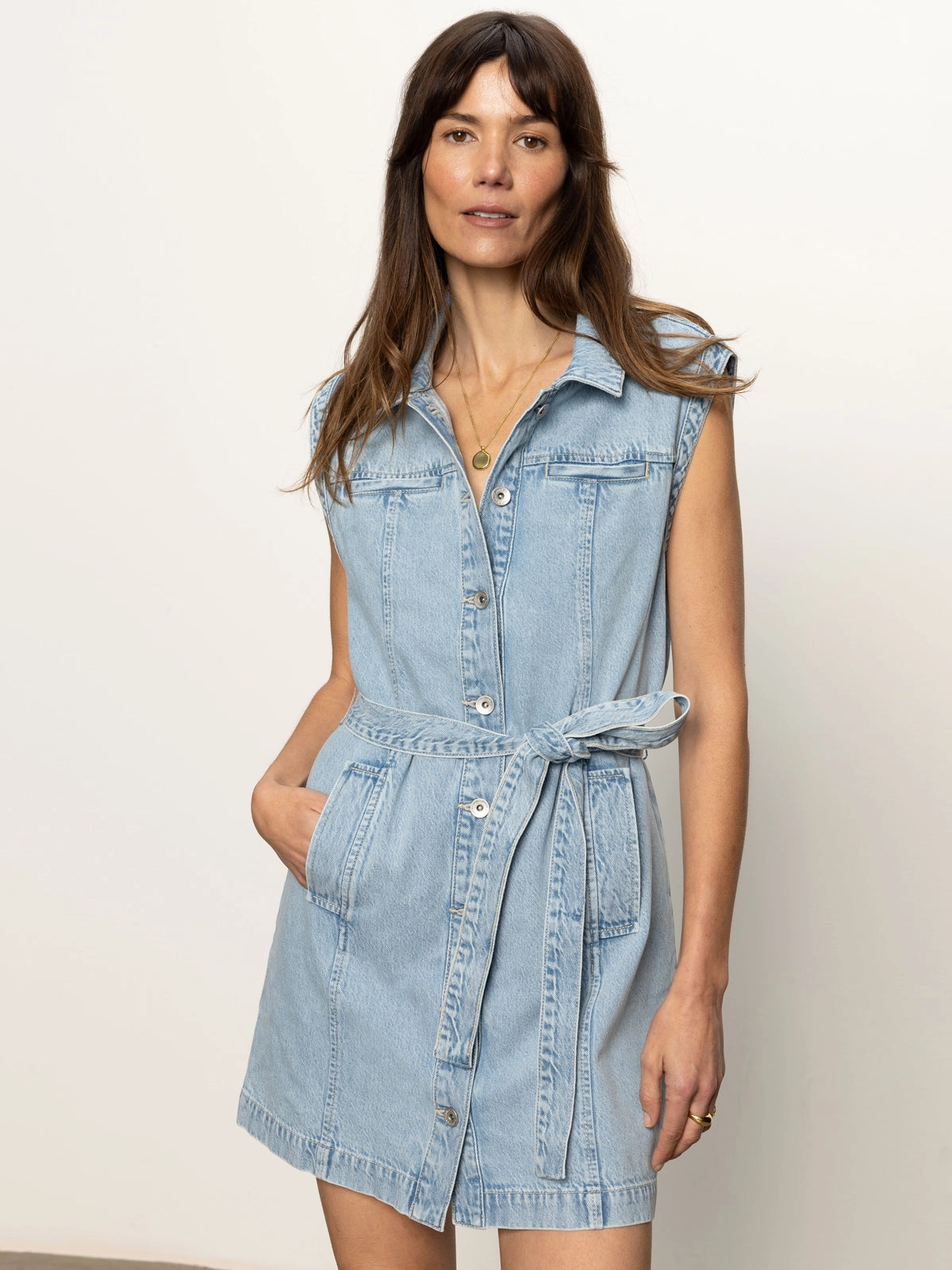 Luxe Touch Relax Comfort Ila Denim Dress Bouquet