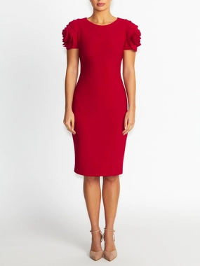 Thea Red Dress Layered-Look Travel-friendly