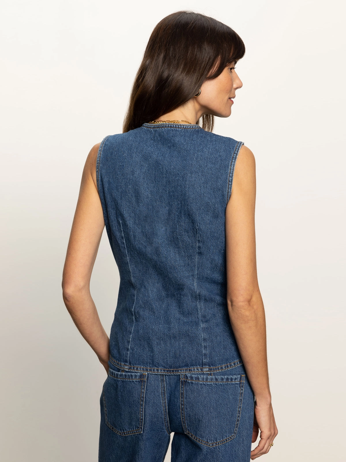 Fit Smooth Maritime Denim Vest Perfect Storm