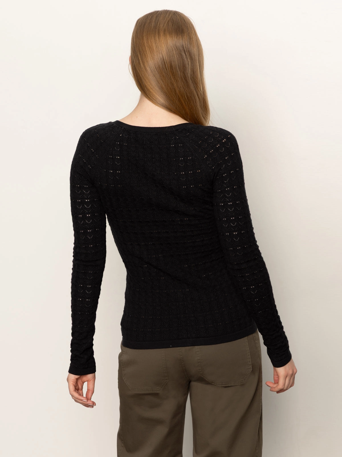 Fitted Raglan Cardi Black Seamless Fit
