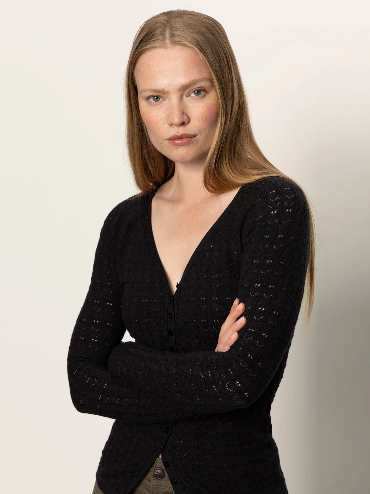 Fitted Raglan Cardi Black Seamless Fit