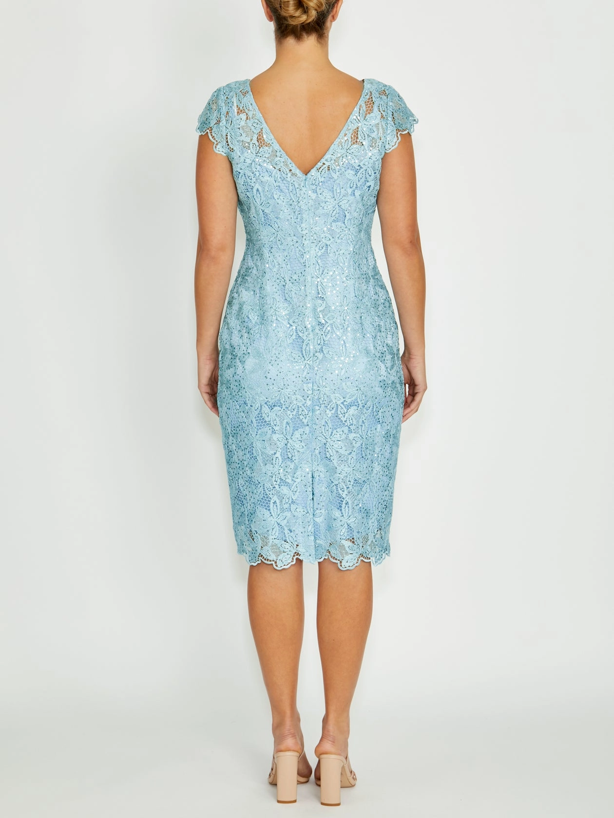 Flame Print Millicent Silver Mint Dress