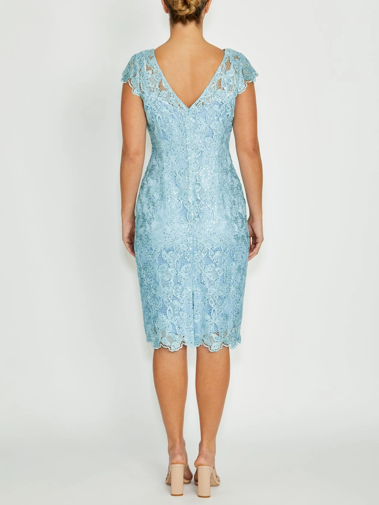 Flame Print Millicent Silver Mint Dress