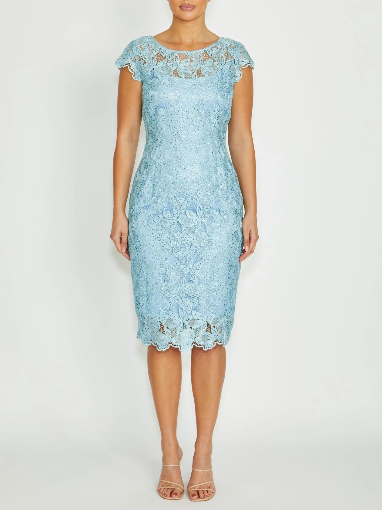 Millicent Silver Mint Dress subtle style