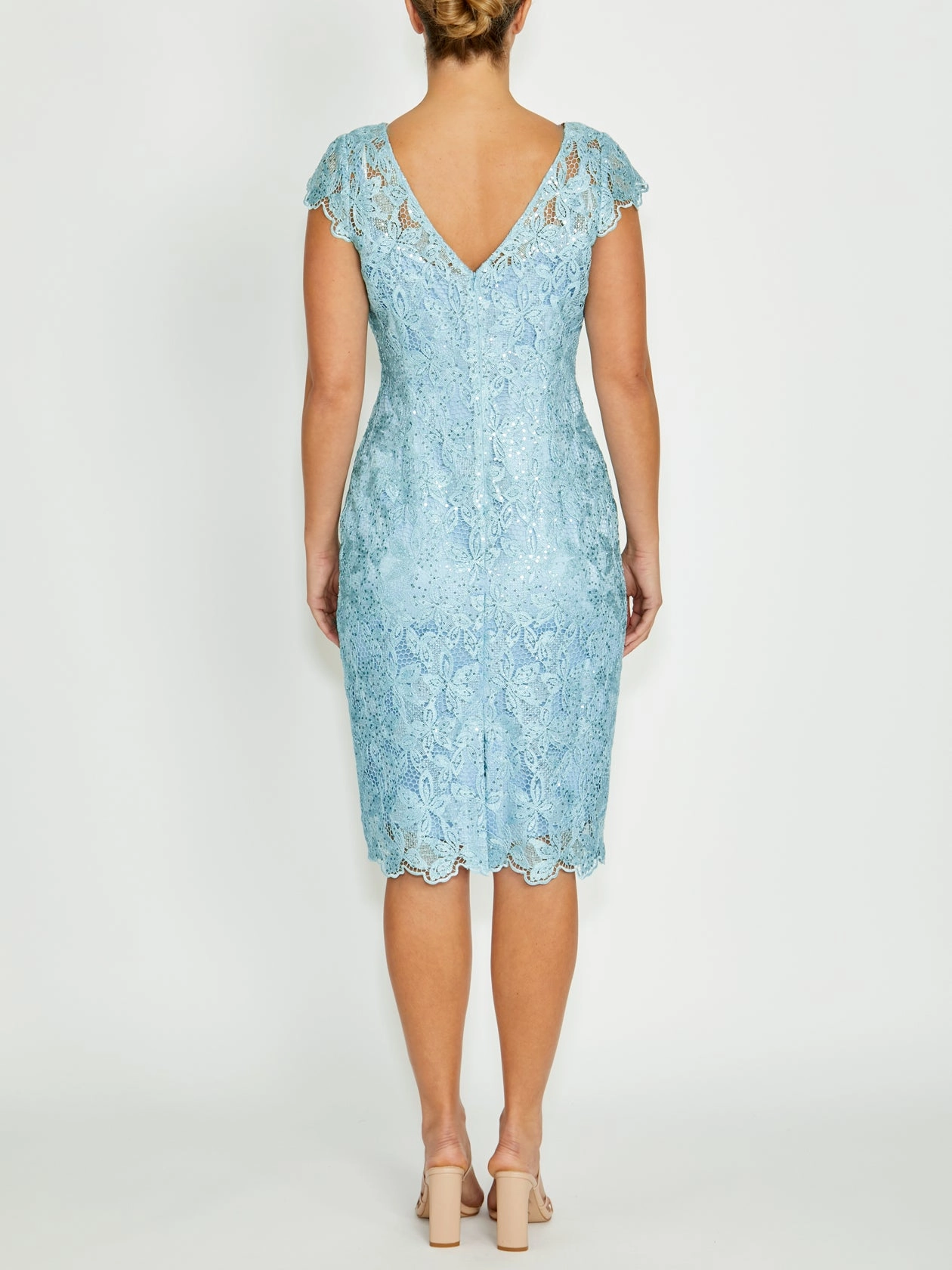 Flame Print Millicent Silver Mint Dress